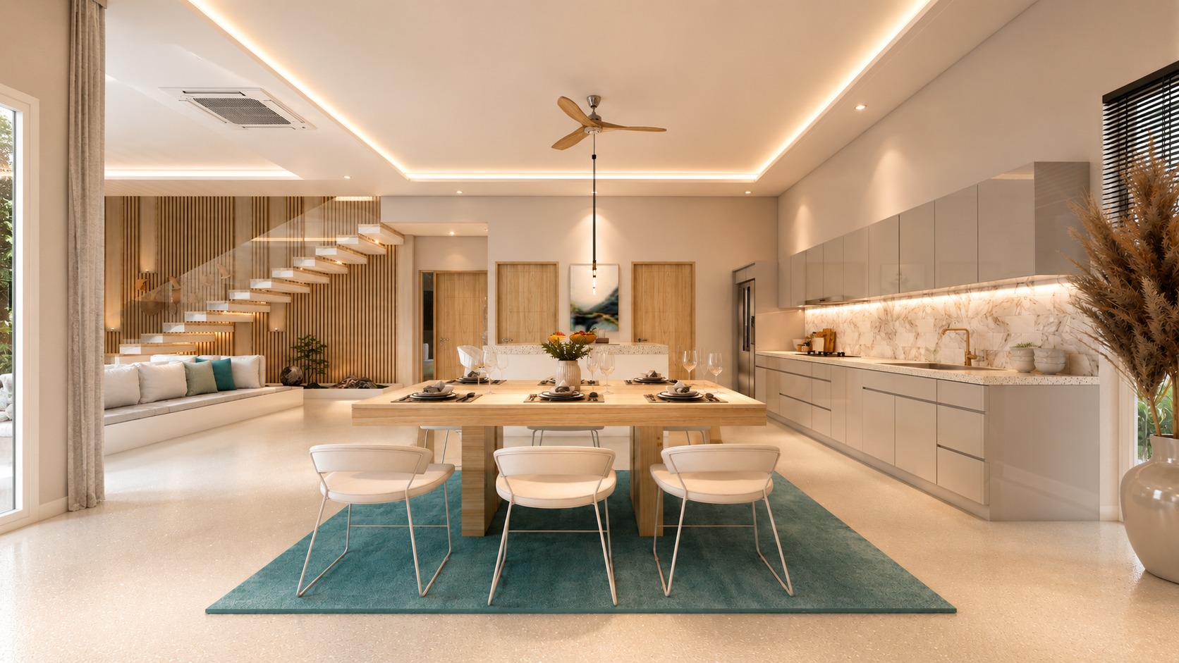 Samui Sway Villa The Bay – cuisine salle à manger