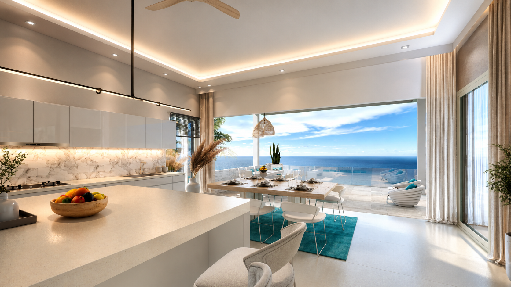 Kitchen sea view
